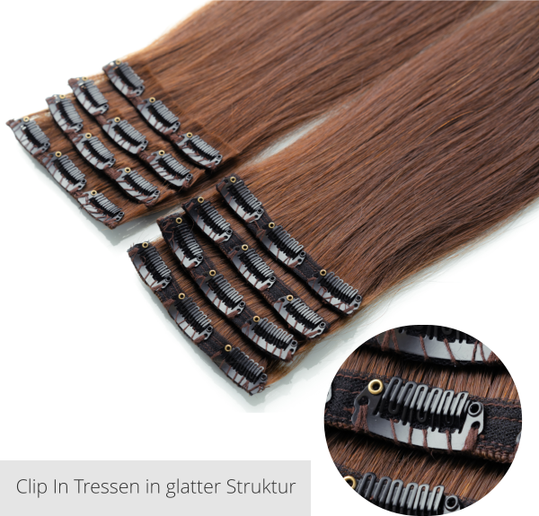 Clip In Haarteile - einfarbig